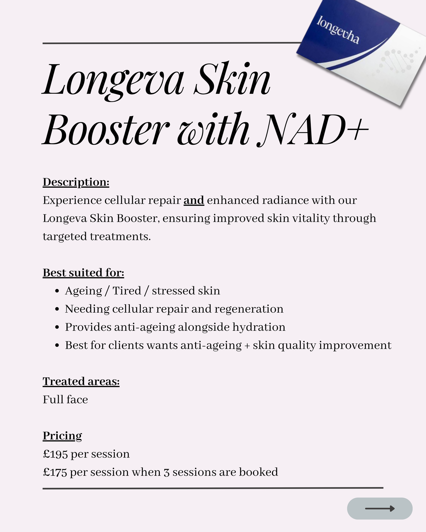 Skin Booster - Longeva with NAD+